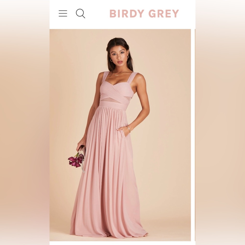 BIRDY GREY ELSYE DRESS - MESH DUSTY ROSE - Size XS